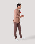Salmon Wool Double Breasted Blazer