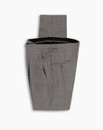 Monochrome Check Wool Pleated Pant