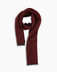 Charcoal & Red Pure Cashmere Scarf