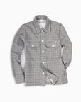 Grey & Pearl Check Wool Overshirt