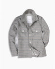 Grey & Pearl Check Wool Overshirt