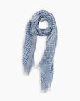 Sky Polka Linen Print Scarf