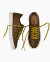 Olive Dip-Dye Woven Sneakers