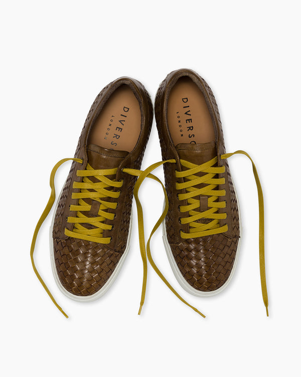 Olive Dip-Dye Woven Sneakers