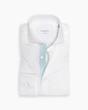 White Cotton-Linen Twin Trim Shirt