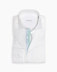 White Cotton-Linen Twin Trim Shirt