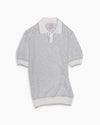 Ice Grey Knitted Cotton Polo