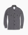 Black Geometric Weave Overshirt