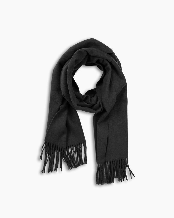 Black Virgin Wool Scarf