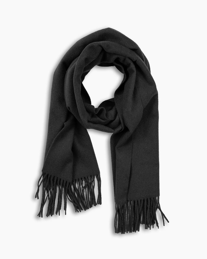Black Virgin Wool Scarf