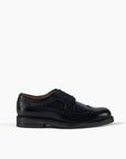 Black Wing-Tip Brogue Shoes