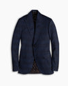 Navy Check Wool & Cashmere Ultra Peak Blazer