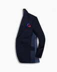 Navy Triple Contrast Wool & Cashmere Blazer