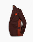 Burgundy Triple Contrast Wool & Cashmere Blazer