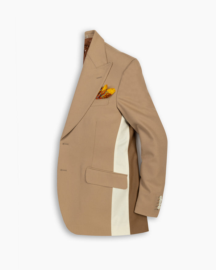Sand Triple Contrast Wool & Cashmere Blazer