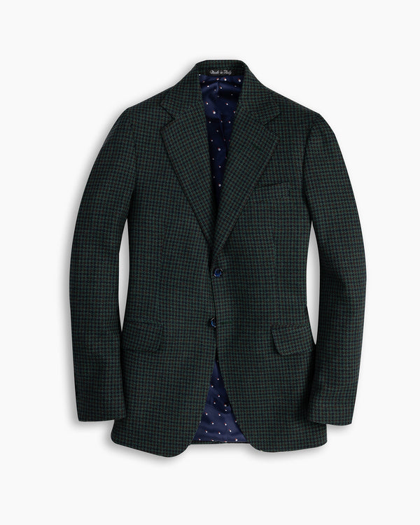 Green Gun-Club Contrast Hip Blazer