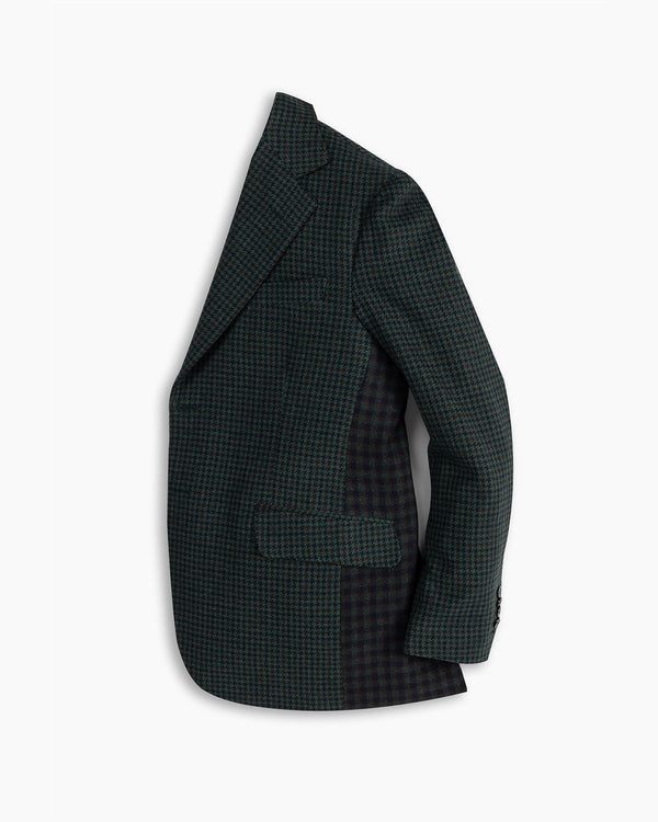 Green Gun-Club Contrast Hip Blazer