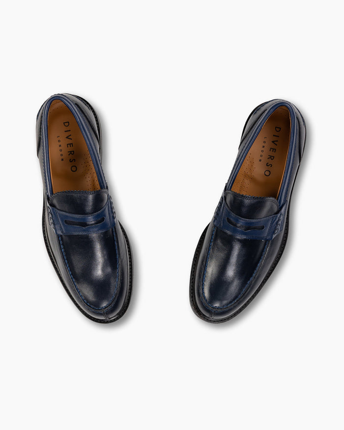 Midnight Blue Contrast College Loafer