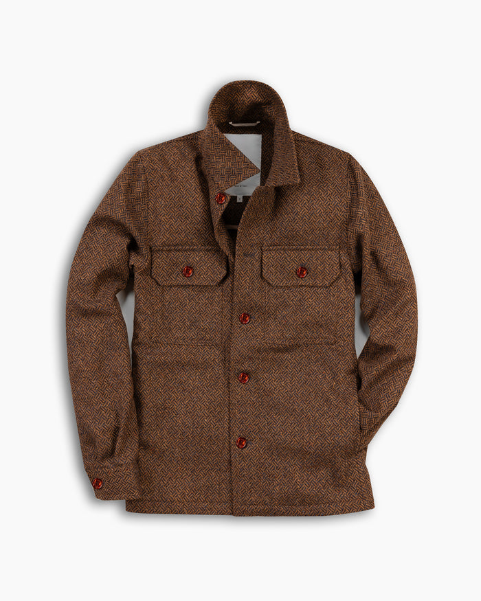 Burgundy Micro Wool Overshirt