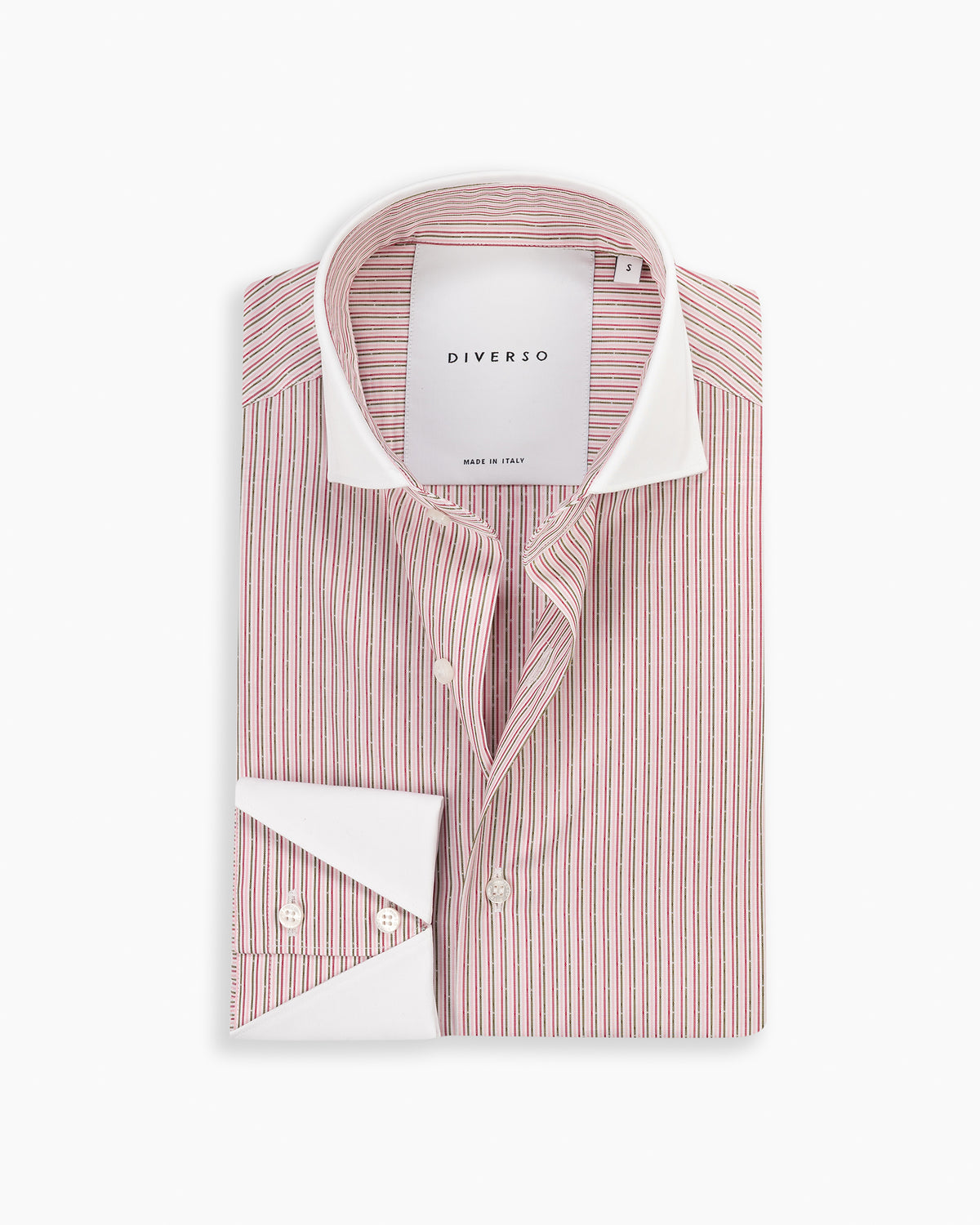 Pink Stripe Contrast Veil Shirt