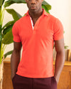 Coral Twin-Trim Short Sleeve Polo