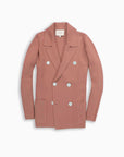 Dusty Pink Knitted Merino Blazer