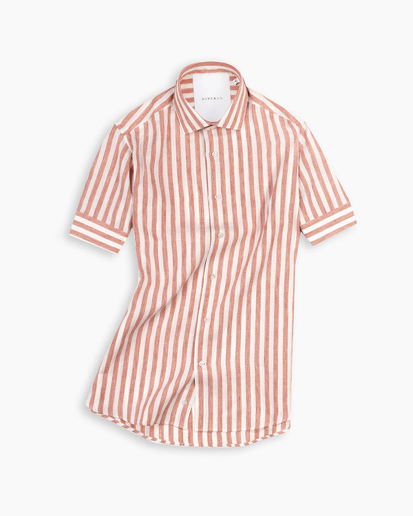 Red Stripe Short Sleeve Shirt