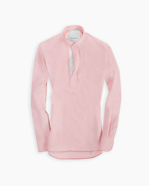 Pink Oxford Piping Popover Shirt