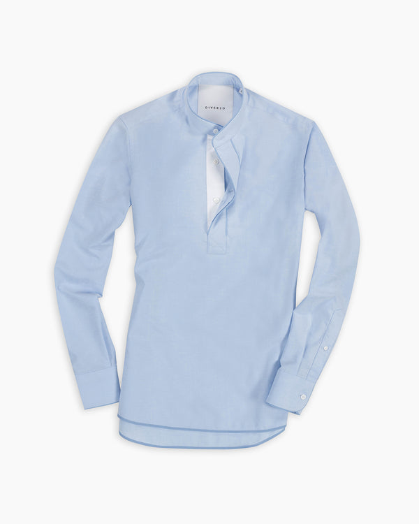 Sky Oxford Piping Popover Shirt