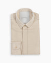 Ecru Silk-Stitch Linen Shirt