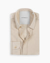 Ecru Silk-Stitch Linen Shirt