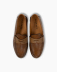 Tan Contrast Calf Leather Penny Loafer
