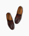 Oxblood Contrast Calf Leather Penny Loafer