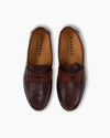 Oxblood Contrast Calf Leather Penny Loafer