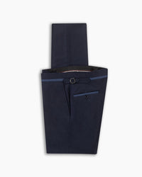 Navy Flannel Contrast Trim Pant