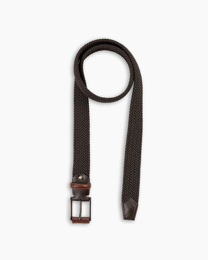 Dark Brown Contrast Nastro Belt