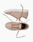 Nude Pink Hand Woven Sneakers