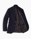 Navy Contrast Wool Blazer