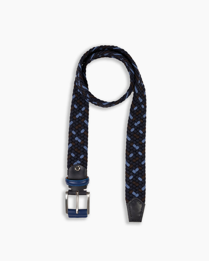 Navy & Sky Contrast Nastro Belt