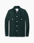 Bottle Green Seersucker Overshirt