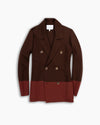 Mahogany Tonal Knitted Merino Blazer