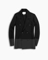 Black Tonal Knitted Merino Blazer