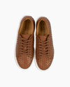 Cognac Hand Woven Sneakers