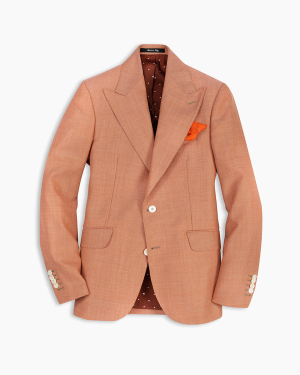 Peach Ultra Peak Hopsack Wool Blazer
