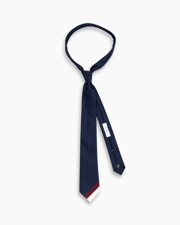 Navy Contrast Patchwork Handmade Tie