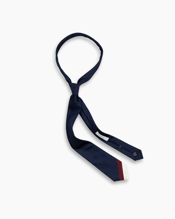 Navy Contrast Patchwork Handmade Tie