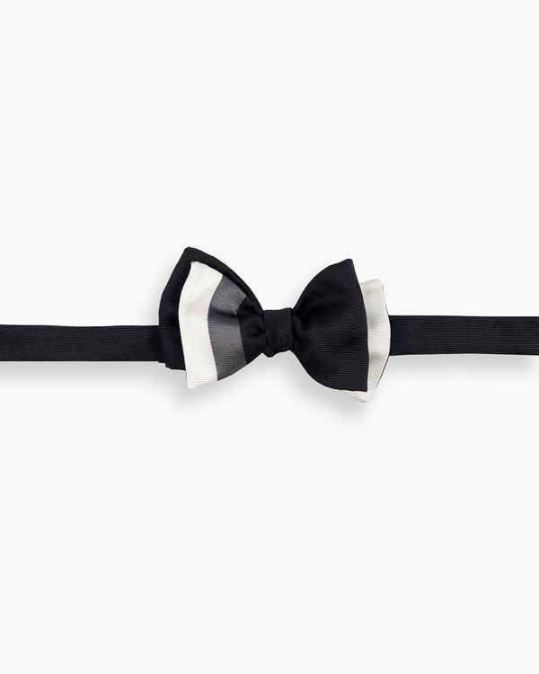 Black Contrast Patchwork Handmade Bow Tie