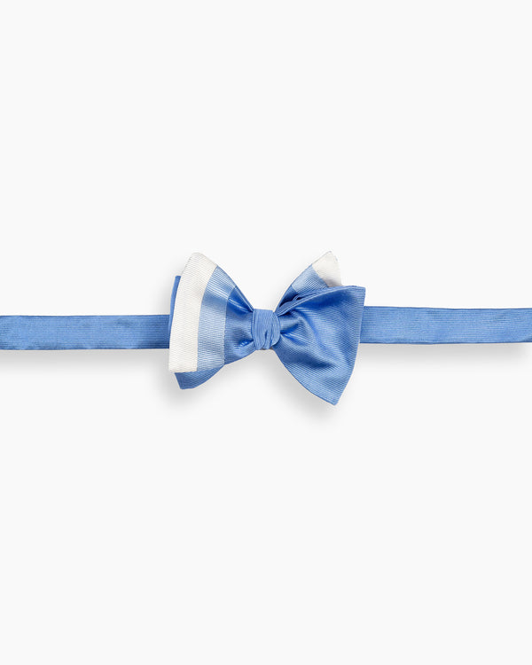 Sky Contrast Patchwork Handmade Bow Tie