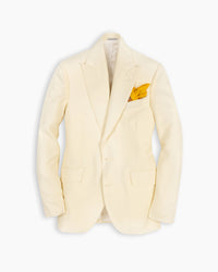 Ivory Ultra Peak Hopsack Wool Blazer