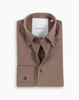 Warm Tan Cotton-Cashmere Nascosto Shirt
